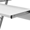 vidaXL Computer Desk White Particle Board Compact Pull-Out