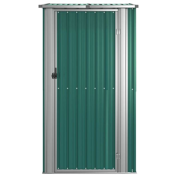 vidaXL Garden Shed Green Galvanized steel, plastic 46.7x38.2x82.5 in