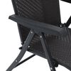 vidaXL Garden Chair Set of 8 Black Coffee PE rattan, powder-coated steel