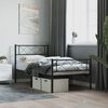 vidaXL Metal Bed Frame Black Powder-coated steel Twin Metal Bed Frame