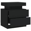 vidaXL Bedside Cabinet Black Engineered wood 17.7 x 13.8 x 20.5 in
