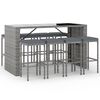 vidaXL Garden Bar Set Grey, Black, Dark Grey