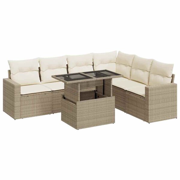 vidaXL Garden Sofa Set Beige