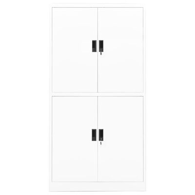 vidaXL Office Cabinet White 35.4"x15.7"x70.9" Steel