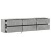 vidaXL TV Wall Cabinet Concrete Gray Engineered Wood Large