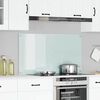 vidaXL Kitchen Backsplash White 43.31 x 23.62 x 0.24 in Tempered Glass