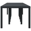 vidaXL Garden Dining Table Anthracite 137.80 x 39.37 x 28.74 in