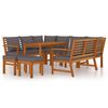 vidaXL Patio Dining Set Solid Wood Acacia