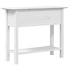 vidaXL Console Table White Solid Pine Wood Narrow Console Table