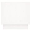 vidaXL Bedside Cabinet Set of 2 White Solid Pine Wood Medium