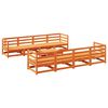 vidaXL Garden Sofa Set Wax brown Solid pine wood Modular Garden Sofa Set
