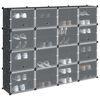 vidaXL Storage Cube Organizer Black Polypropylene Large