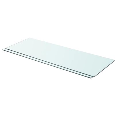 vidaXL Shelves 2 pcs Panel Glass Clear 31.5"x11.8"