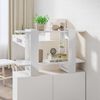 vidaXL Book Cabinet High gloss white Engineered wood Small Book Cabinet