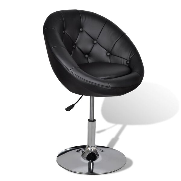 vidaXL Lounge Chair Black Cotton, Polyester, Polyurethane, PVC Standard