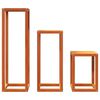 vidaXL Plant Stand Set of 3 Wax brown Solid pine wood Three sizes