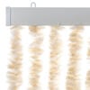 vidaXL Fly Curtain Beige and White 35.4x86.6" Chenille