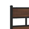 vidaXL Bed Frame Brown Oak Steel, Engineered Wood King Bed Frame