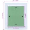 vidaXL Access Panel Green and Silver 9.84 x 11.81 in