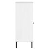 vidaXL Bookcase White Solid pine wood, metal Medium Bookcase