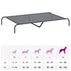 vidaXL Elevated Dog Bed Grey Textilene and powder-coated steel