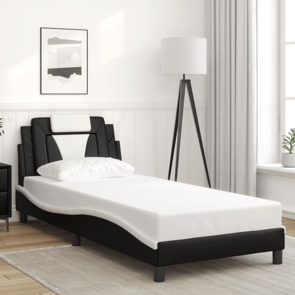 vidaXL Bed Frame Black and White