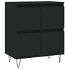 vidaXL Sideboard Black Engineered wood, Iron Medium Sideboard