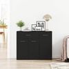 vidaXL Sideboard Black Engineered wood Medium Storage Sideboard