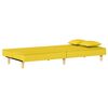vidaXL Sofa Bed Light Yellow Fabric (100% polyester), plywood Medium