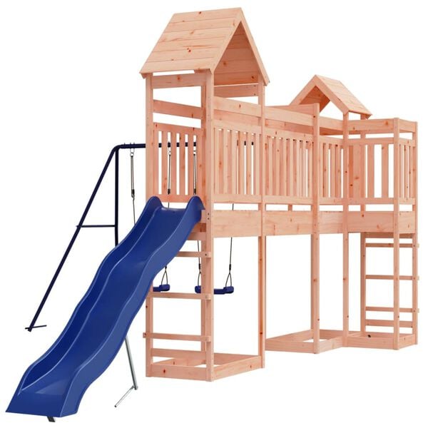 vidaXL Outdoor Playset Natural Wood, Blue