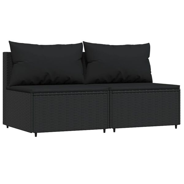vidaXL Patio Lounge Set Black