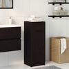 vidaXL Bathroom Cabinet with Drawer Black oak 12.60 x 13.39 x 35.43 in