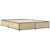 vidaXL Bed Frame Sonoma Oak Engineered wood, steel Double Durable
