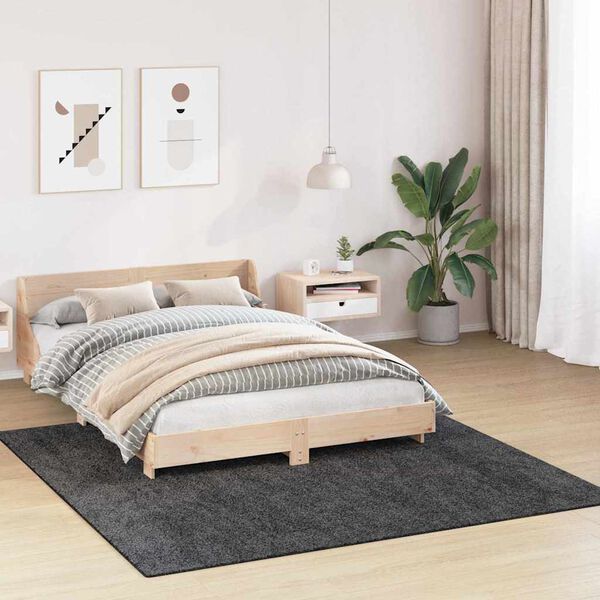 vidaXL Anti-slip Shaggy Rug Dark gray 78.7&ldquo; x 78.7&rdquo; PP