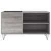 vidaXL Record Cabinet Grey Sonoma Engineered wood and iron Standard