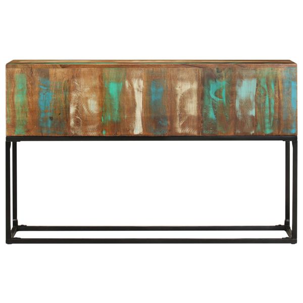 vidaXL Console Table Brown base with blue, green, cream hues