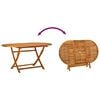 vidaXL Garden Table And Chair Dark Oil Finish Solid Acacia Wood