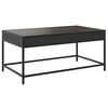 vidaXL Coffee Table Black Engineered wood, Glass, Metal 35.4 in x 19.7 in
