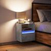 vidaXL Wall-mounted Bedside Cabinet Concrete grey Engineered wood