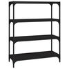 vidaXL Book Cabinet Black Engineered wood, Steel Large Industrial