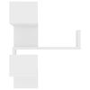 vidaXL Wall Corner Shelf Set of 2 White Engineered Wood Medium