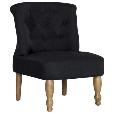 vidaXL French Chair Black Fabric