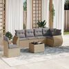 vidaXL Garden Sofa Set Beige, Light Grey