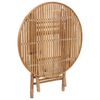 vidaXL Patio Dining Set Set of 4 Natural Bamboo Bamboo, Polyester Medium