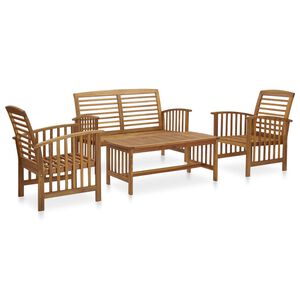 vidaXL Garden Lounge Set Natural Wood Solid Acacia wood Standard Durable