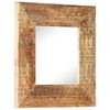 vidaXL Mirror Natural wood grain Solid mango wood 19.7 in square
