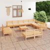 vidaXL 13 Piece Patio Lounge Set Solid Pinewood