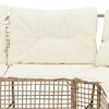 vidaXL Patio Sofa Beige, Cream White
