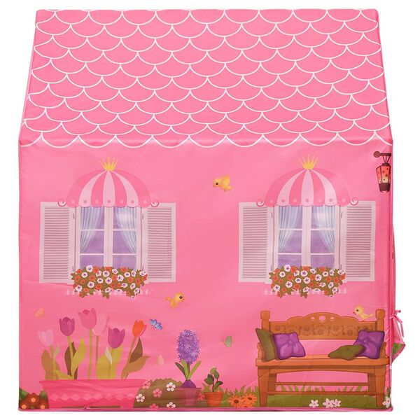 vidaXL Play Tent Pink 170T polyester, PVC 27.2 x 37.0 x 40.9 in