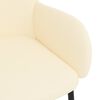 vidaXL Dining Chair Set of 2 Cream Faux leather, Metal, Plywood Standard